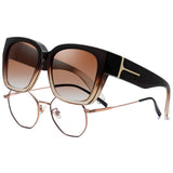 KANASTAL Oversized Over Sunglasses Men and Women Polarized Over Glasses Sunglasses for Glasses Wearers UV400 Sun Protection, Brown Frame Brown Lenses