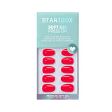 Press-On Nails Cat Eye Short Almond Glossy – Red 32ct