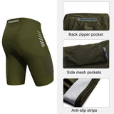 Men's 4D Padded Cycling Shorts Breathable Quick-Dry with Reflective Stripes – Green S