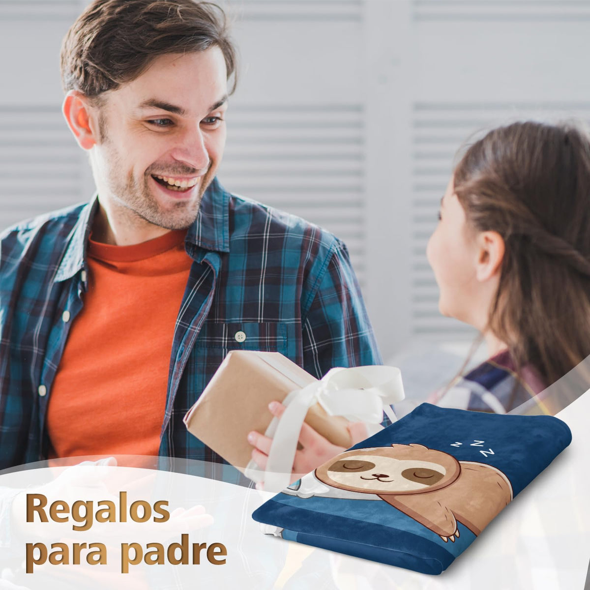 Pătură moale călduroasă din fleece cadou pentru tata 130 x 150 cm – Gri
