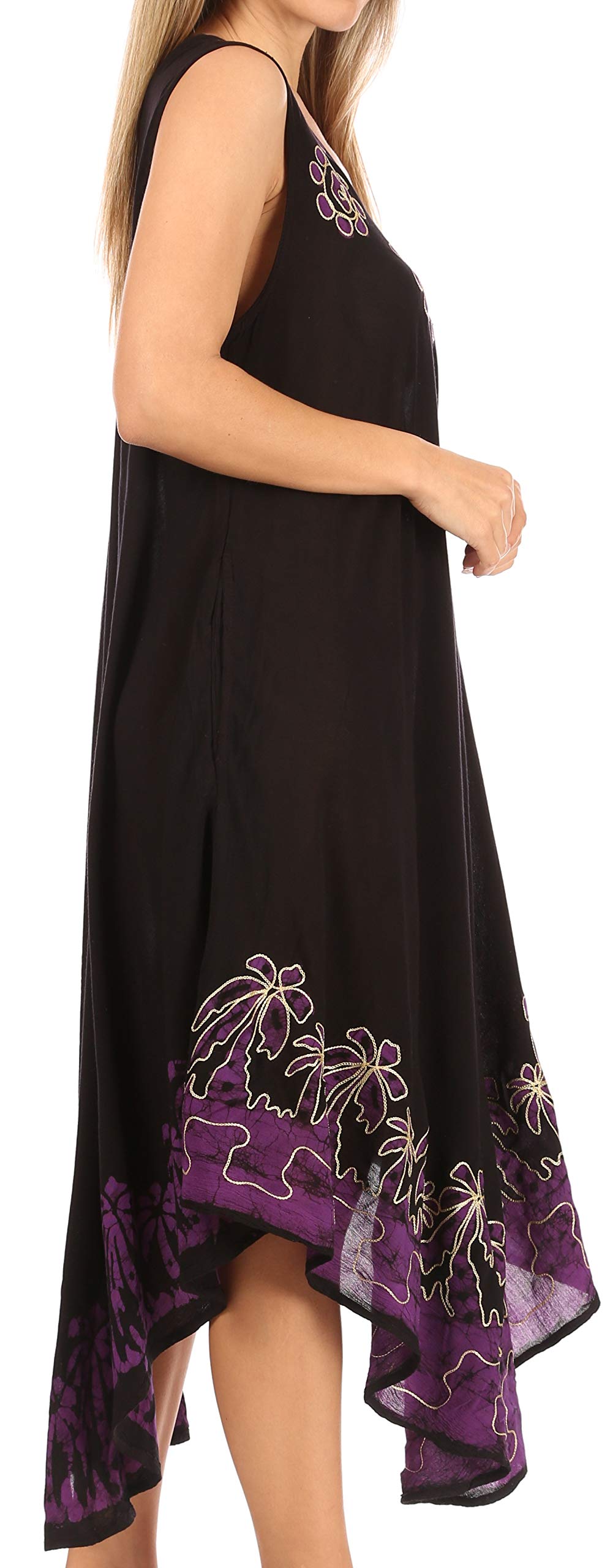 Sakkas Sundari Kaftan Dress Cover-Up – Aubergine One Size