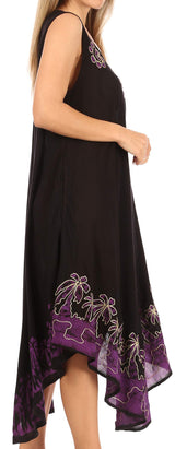 Sakkas Sundari Kaftan Dress Cover-Up – Aubergine One Size