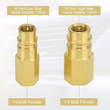 R134a Refrigerant Tank Adapter 1/4 SAE Brass High-Pressure Converter for AC – 2-piece