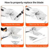 Miter shears, angle shears 45 to 135 degrees scissors for cable duct cutter with 10 replacement blades Multifunctional angle scissors for precise cutting