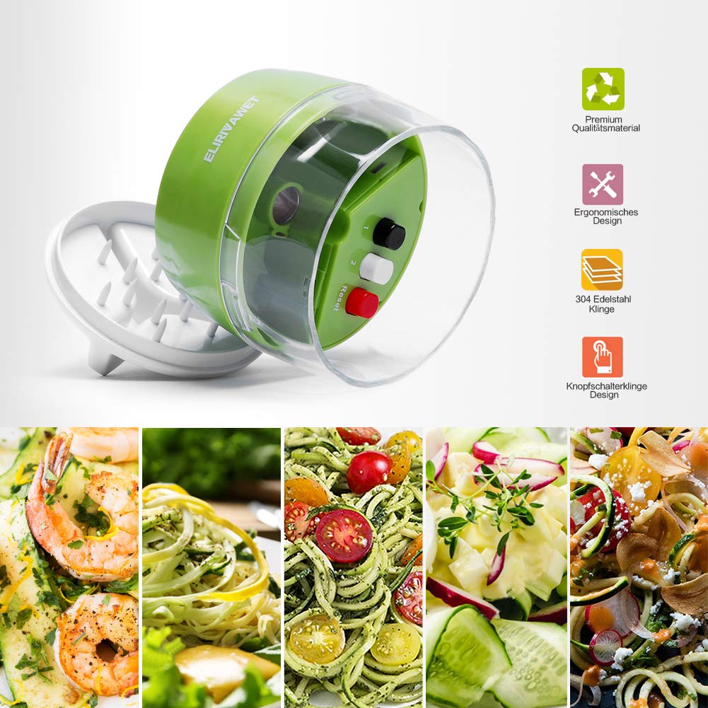 Handheld 4-in-1 Vegetable Spiralizer Multi Slicer – White