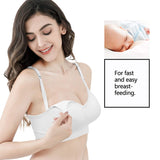 HBselect 3 Pcs Maternity Nursing Bra Seamless Nursing Bra with Additional Bra Extenders Breastfeeding and Sleep Without Underwire for Women