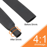 Heat Shrink Tubing 15m 12mm 4:1 Shrink Ratio Waterproof Insulating Tubing - Black