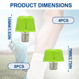 Crampoane filetate M5 antiderapante din nailon și metal pentru ghete de fotbal, set 12 buc – Verde Neon