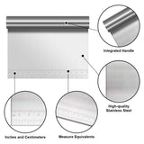 Vicloon Dough Scraper, 2 PCS Plastic and 1 PC Stainless Steel Dough Scraper Cutter Spatula for Baking Butter Cream Bread Cake