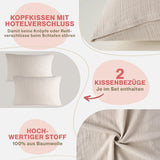 Muslin Pillowcases Set of 2 40x80 cm – Grey