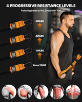 Set benzi elastice de rezistență fitness reglabile 75–300 lbs cu ancoră de ușă