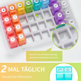 MUSLONG 31-Day Pill Box with 2 Compartments, Moisture-Resistant Medication Organizer – Travel Size
