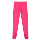 Girls' Knit Cotton Stretch Leggings Pack of 3 – Black Pink Blue 12