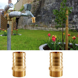 Ștuț adaptor furtun din alamă 1 inch filet exterior x 32 mm cu 2 coliere din alamă