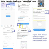 Modul releu inteligent WiFi și RF 4 canale 220V MHCOZY compatibil eWeLink și Alexa