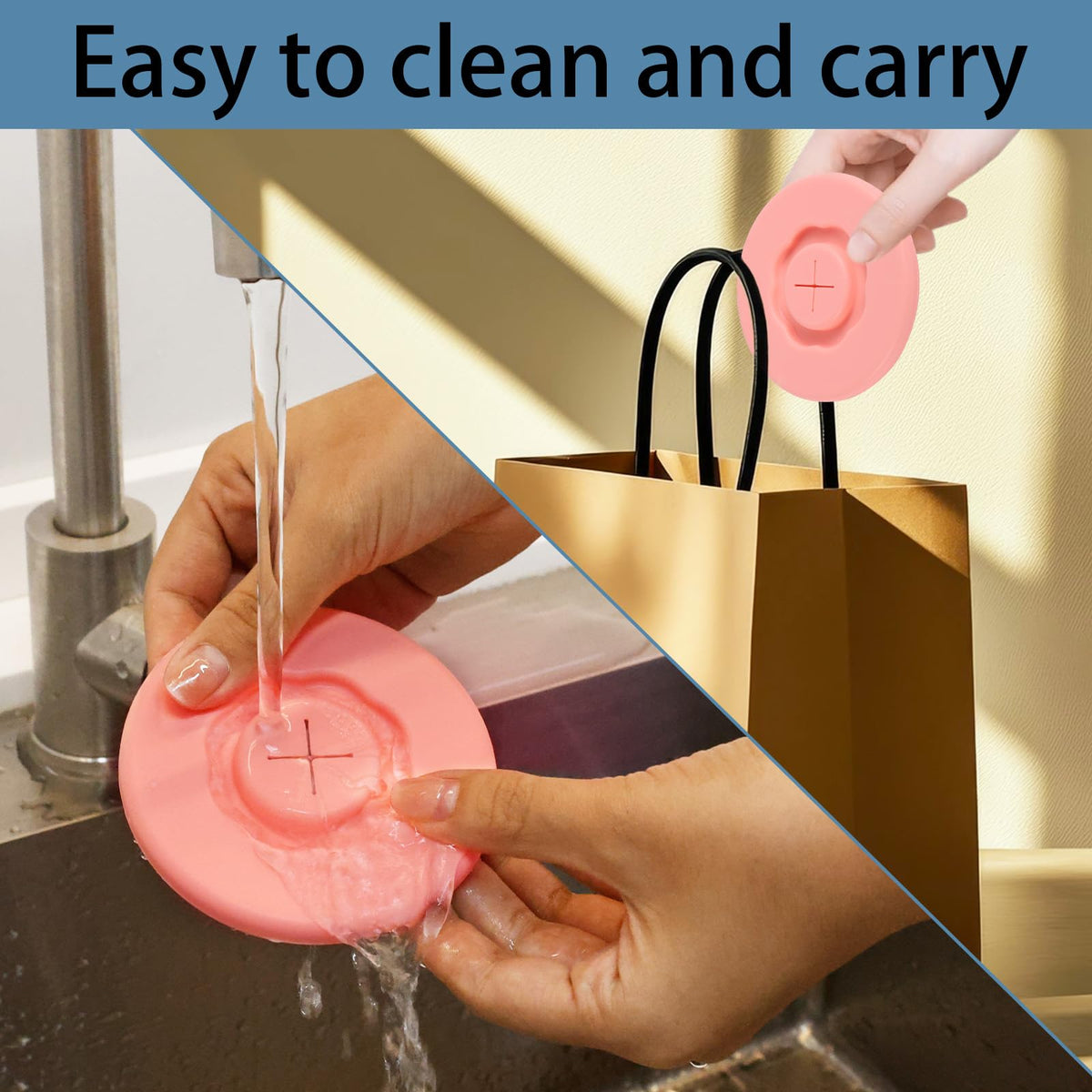 Silicone Cup Lids with Straws 4-Pack Leakproof Sealing Drink Covers - Fits Most Cups