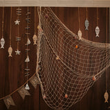 Decorative Fishing Net 200x100cm Mediterranean Style With Shells Photography Prop – Light Pink