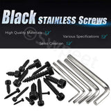 Stainless Steel Self-Tapping Hex Cap Screws Assortment M2-M6 125pc with Hex Keys – 125pc