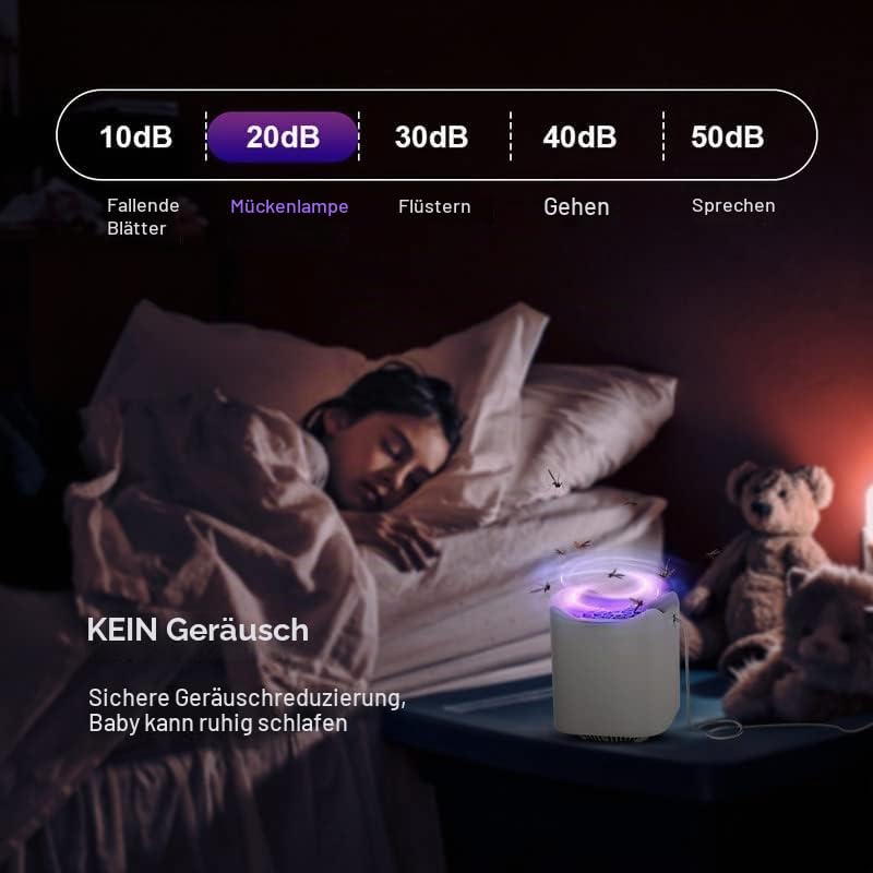 USB Electric Insect Trap Mosquito Killer Lamp for Indoor & Outdoor – White