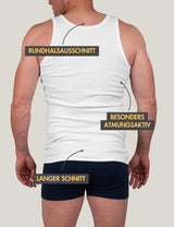5-Pack Men's Cotton Undershirts Sleeveless High-Quality – White M