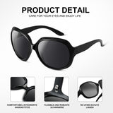 Ochelari de soare pătrați polarizați supradimensionați UV400 unisex – Negru/Roșu Mare