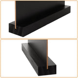Chalkboard Table Stands Double-Sided Wooden Base 6 pcs A4 – Black 32x21cm