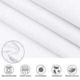 EurCross Shower Curtain 180x200 cm White Textile, Anti-mold Waterproof and Dries Quickly, Washable High-quality Fabric Shower Curtain Bathtub 1.8 x 2m Long with 12 Rings