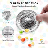 Kitchen Sink Strainer Basket Stainless Steel Drain Plug Anti‑Blocking – 80mm
