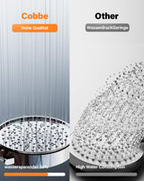 Cobbe shower head with filter, water-saving shower head with filtration in 20 layers, 6 jet types, high-pressure hand shower, economical shower head for removing hard water, residual chlorine, bacteria