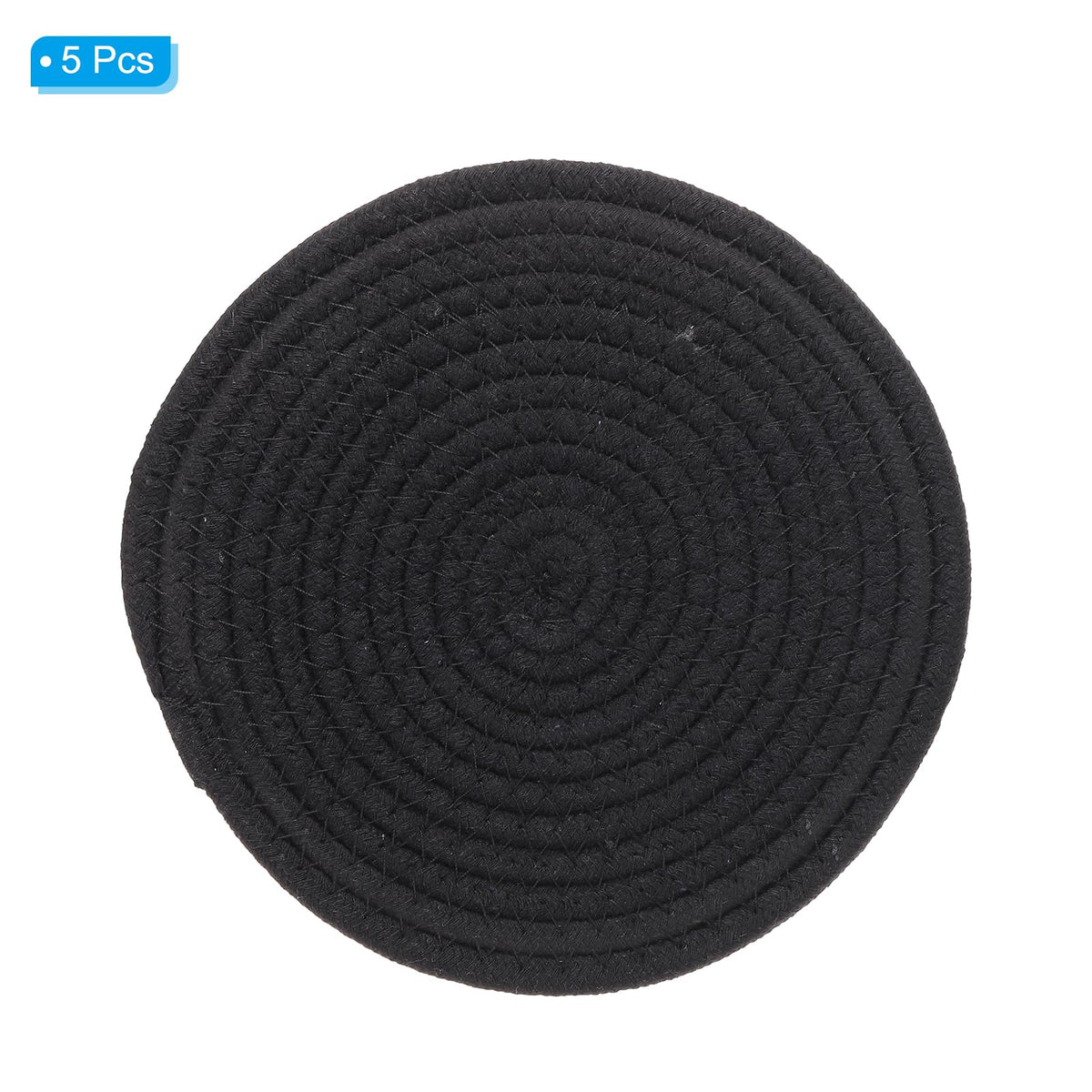 Trivets for Hot Dishes 8in Heat-Resistant 5-Pack – Black