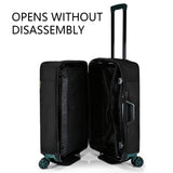 Transparent Waterproof Suitcase Cover Elastic Zipper – Black 30 inch