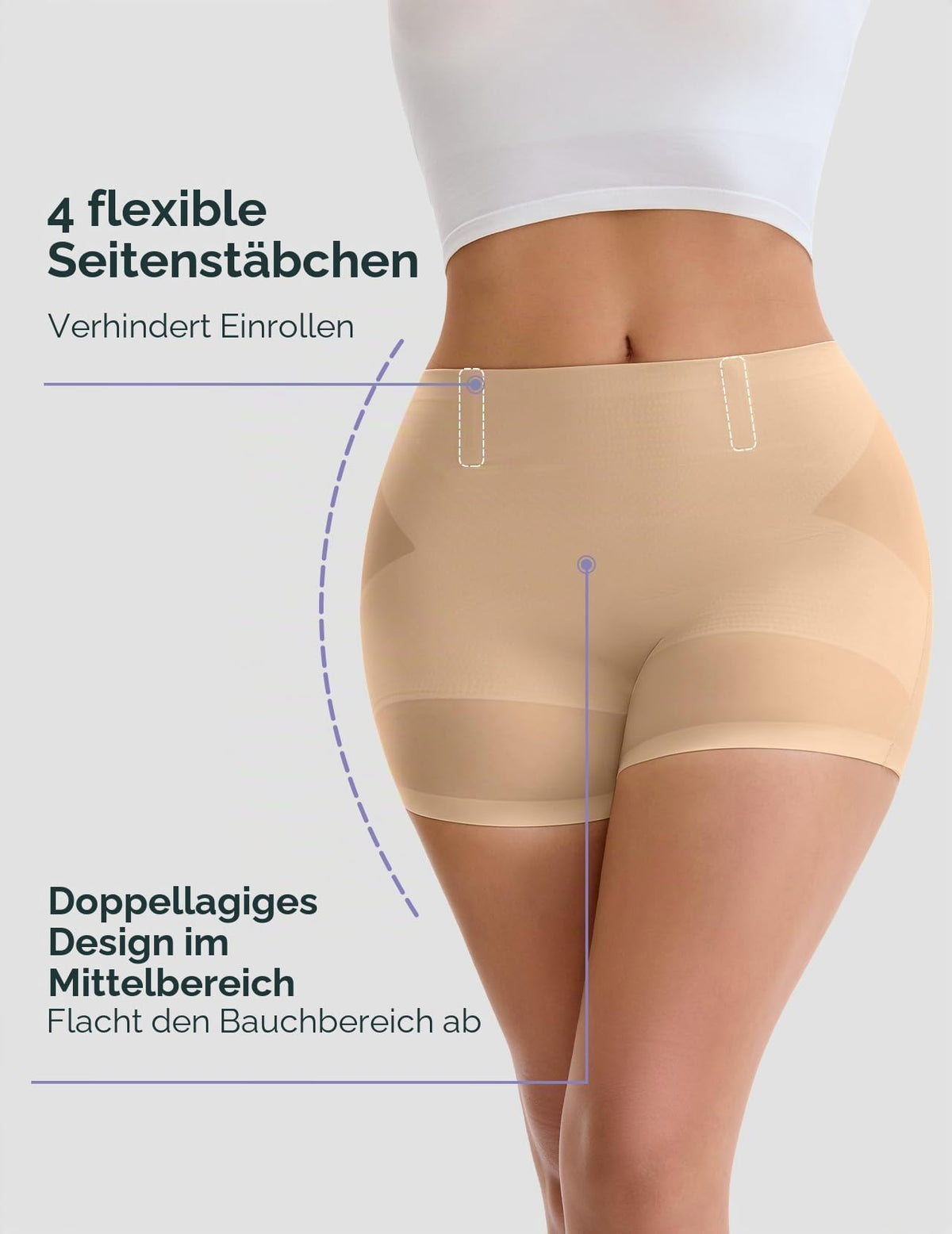 Women's Tummy Control Seamless Boxer Shapewear Shorts