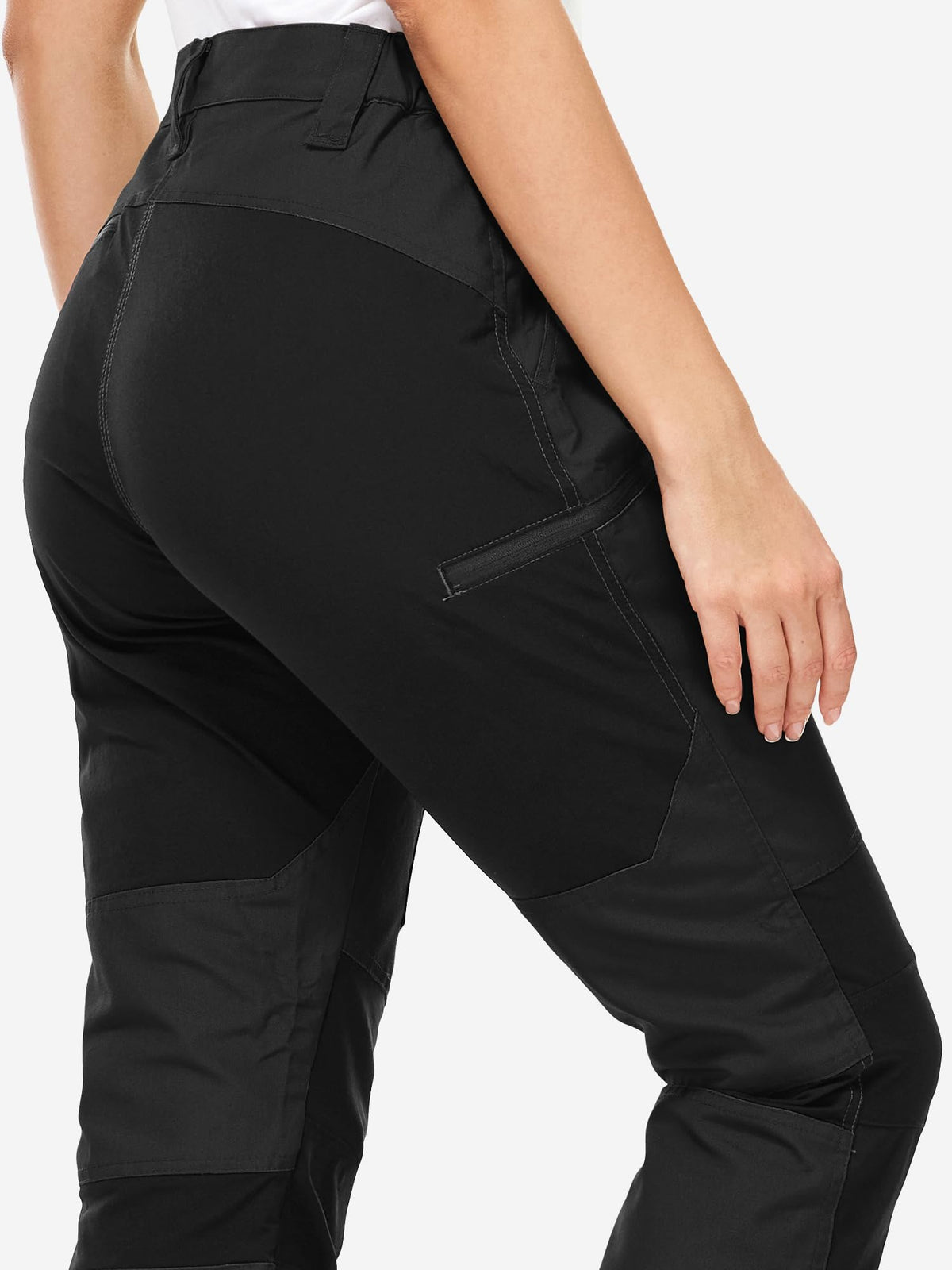 Yenwits Hiking Pants Women's Outdoor Pants Durable Robust Breathable Trekking Pants Work Pants for Outdoor Activities and Outdoor Work (2093, Black, XL)
