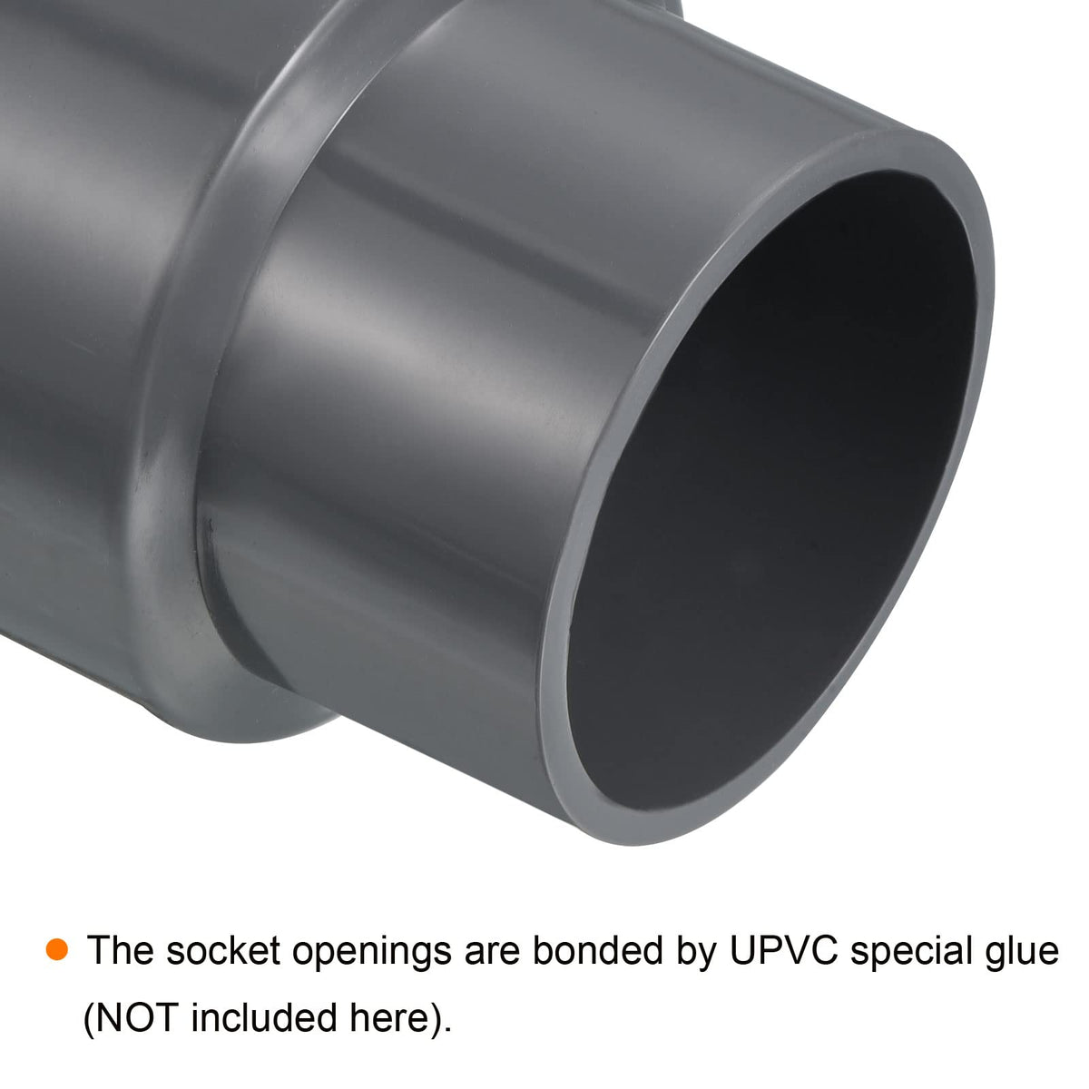 Mufă reductoare dreaptă din PVC 63x50 mm pentru instalații – Gri