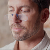 DIDINSKY Arthin reading glasses without temples for men and women. Lightweight glasses as a portable reading magnifier and travel glasses. Perfect reading glasses for women and prescription glasses. Carrot +2.0
