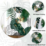 Shower Curtain 120x180cm Tropical Jungle Palm Leaves Waterproof Anti-Mould – Green