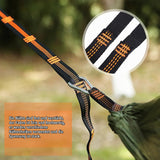 Hammock Suspension Straps 2-Pack with Hook Carabiners for Trees Camping – Black