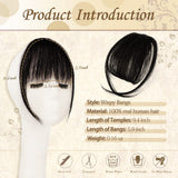 Clip-in Bangs 100% Remy Human Hair Fringe Extensions – Natural Bangs