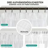 Deconovo Sheer Track Curtains Transparent – White