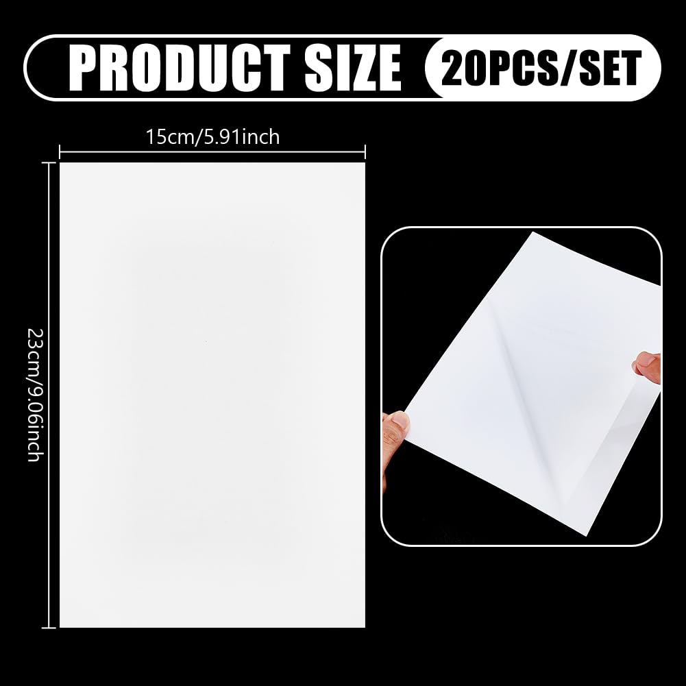 Electrostatic PVC Protective Film Stickers 20pc Windshield Applicator 23×15cm – Clear