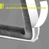 Self-Adhesive Brush Seal 6m 9x9mm for Doors & Windows – Grey