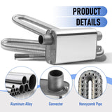 Generator Exhaust Hose 60cm Stainless Steel with Silencer & 2 Clamps – 60cm