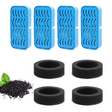 Filtre de schimb cu triplă filtrare pentru fântână de apă pisici, set 8+8 bucăți