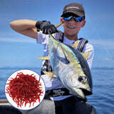 Soft Plastic Fishing Worms 375pc Set for Fresh & Saltwater – Mixed Colours