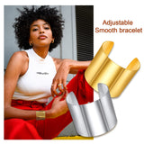 FOCALOOK Bangle Stainless Steel Bracelet Women Bangles 60mm wide open bangle Charm Bracelet Upper Arm Band Dupes Jewelry