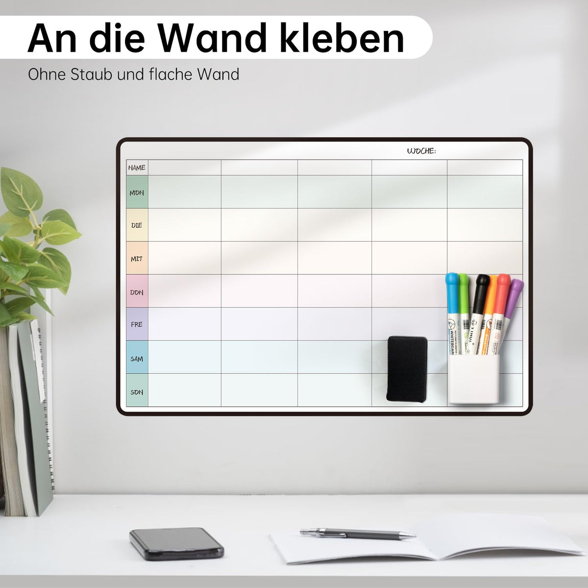 Planificator săptămânal whiteboard magnetic autoadeziv MCCORL 42x28 cm