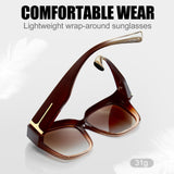 KANASTAL Oversized Over Sunglasses Men and Women Polarized Over Glasses Sunglasses for Glasses Wearers UV400 Sun Protection, Brown Frame Brown Lenses