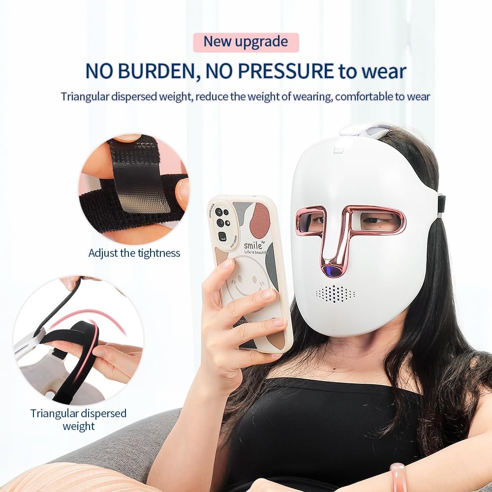 Wireless LED Light Therapy Face Mask 270 LEDs 7-Colour Multi-Layer Care