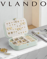 Travel Jewellery Box Holds 48 Pairs Compact Storage – Small