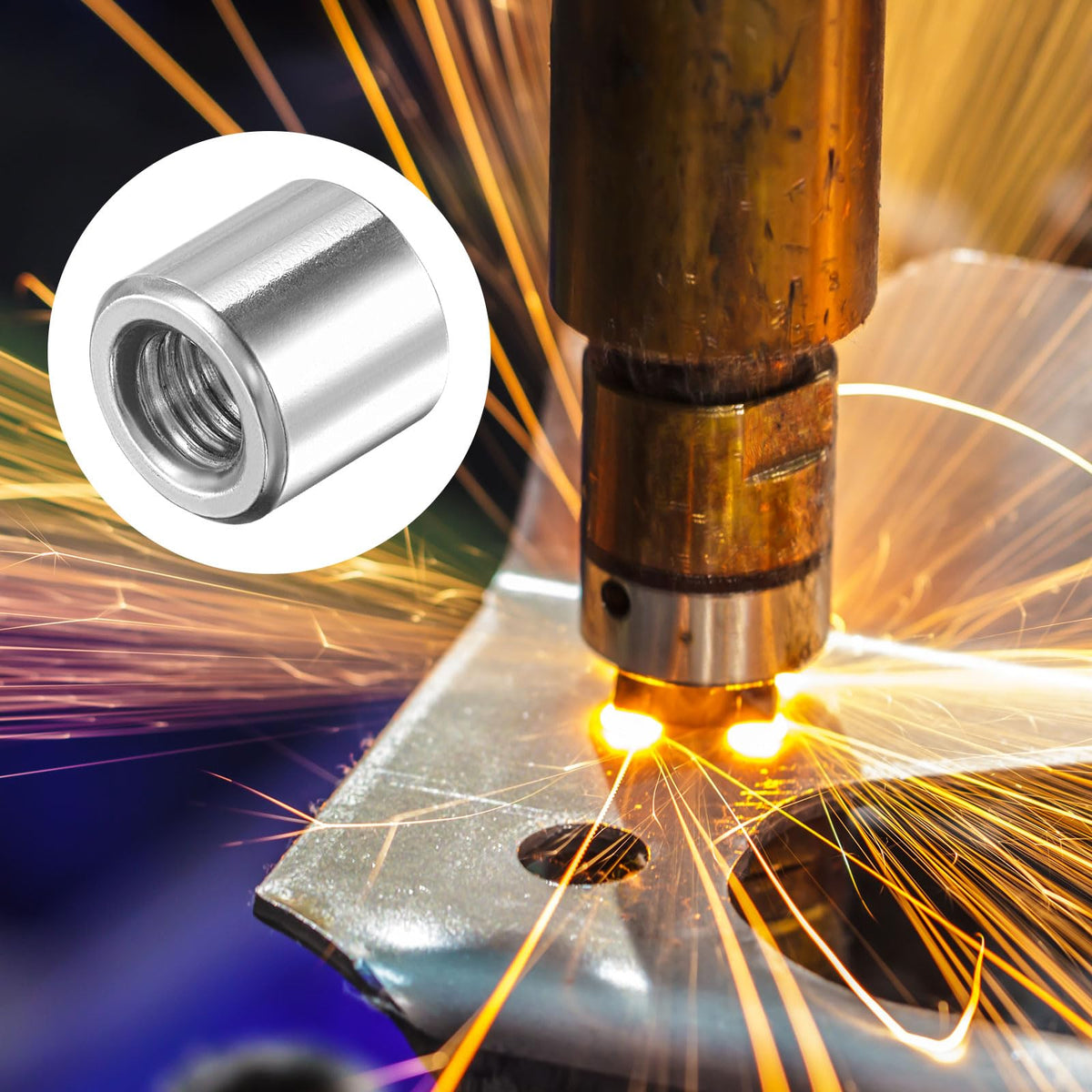 Weldable Cap Nut M8 14x13mm 4pc – Stainless Steel